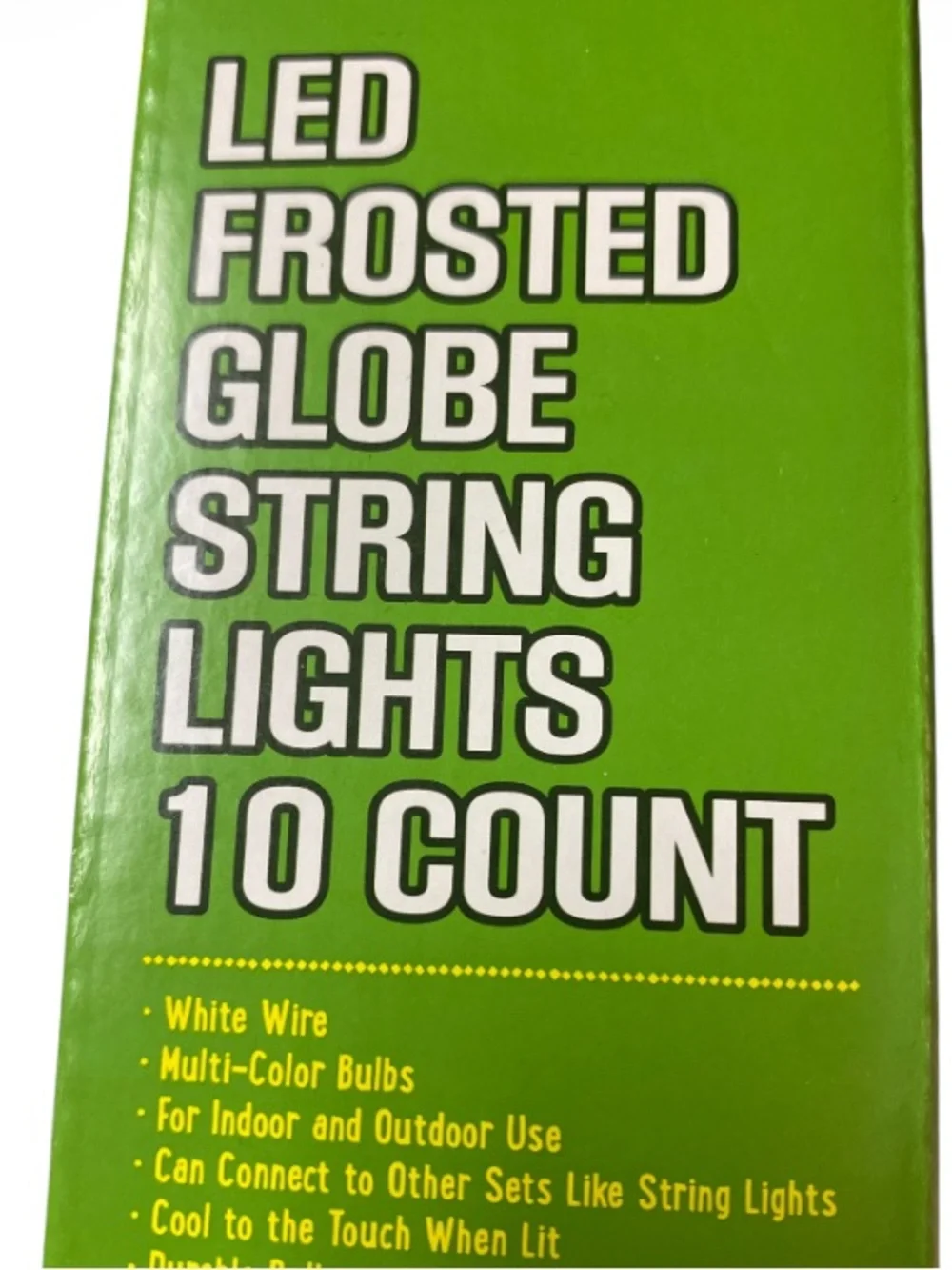 True Living Outdoors LED Frosted Globe String Lights - Multi-Color New in Box
